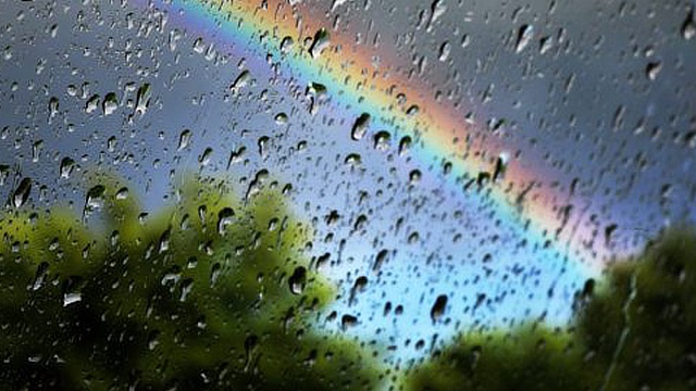Ignore the rain, look for the rainbow